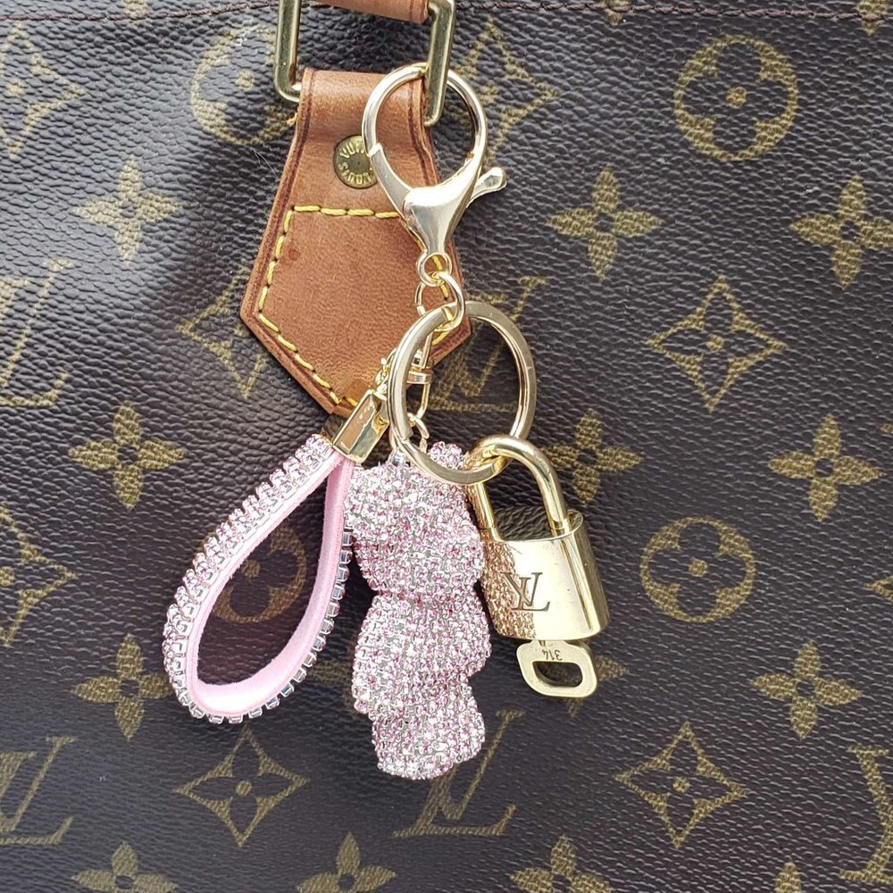 Louis Vuitton Authentic Gold Lock & Key 🔑 Bag Charm + Unbranded Keychain